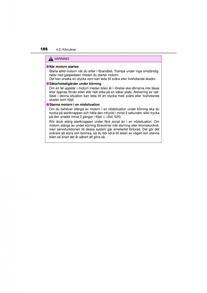 Toyota RAV4 IV 4 instruktionsbok / page 186