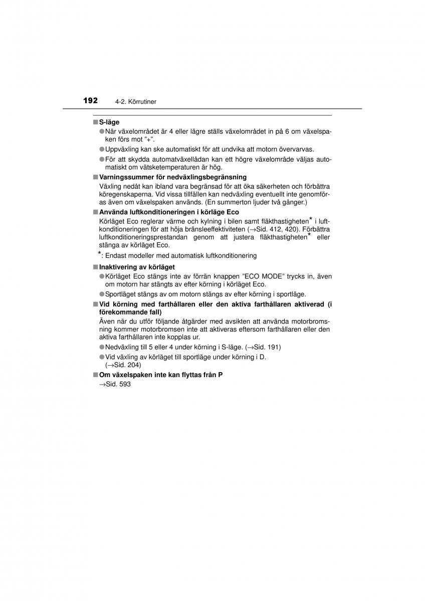 Toyota RAV4 IV 4 instruktionsbok / page 192