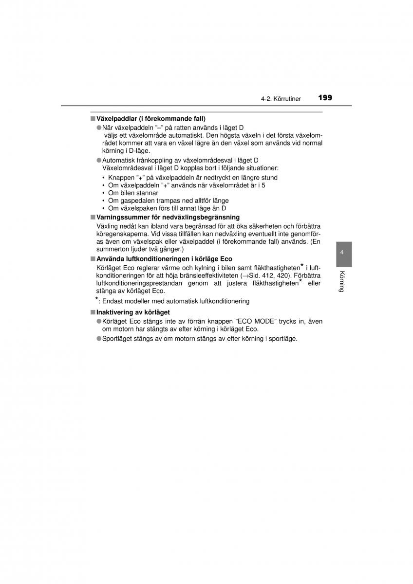 Toyota RAV4 IV 4 instruktionsbok / page 199