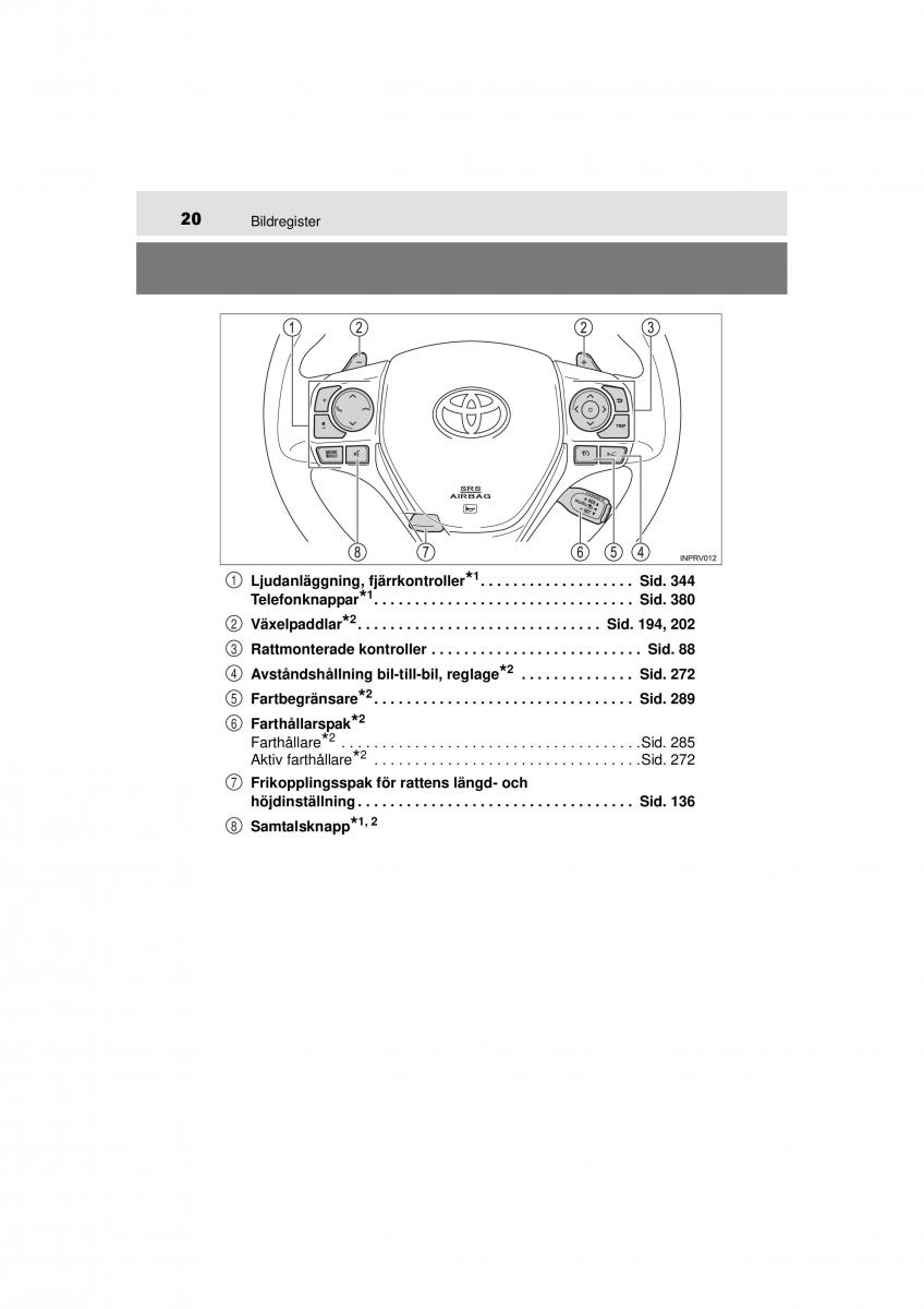 Toyota RAV4 IV 4 instruktionsbok / page 20