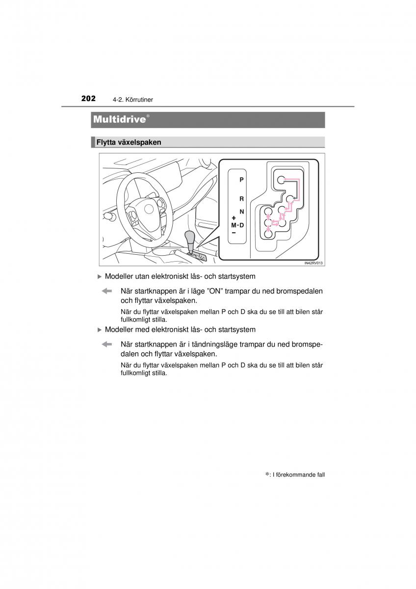 Toyota RAV4 IV 4 instruktionsbok / page 202