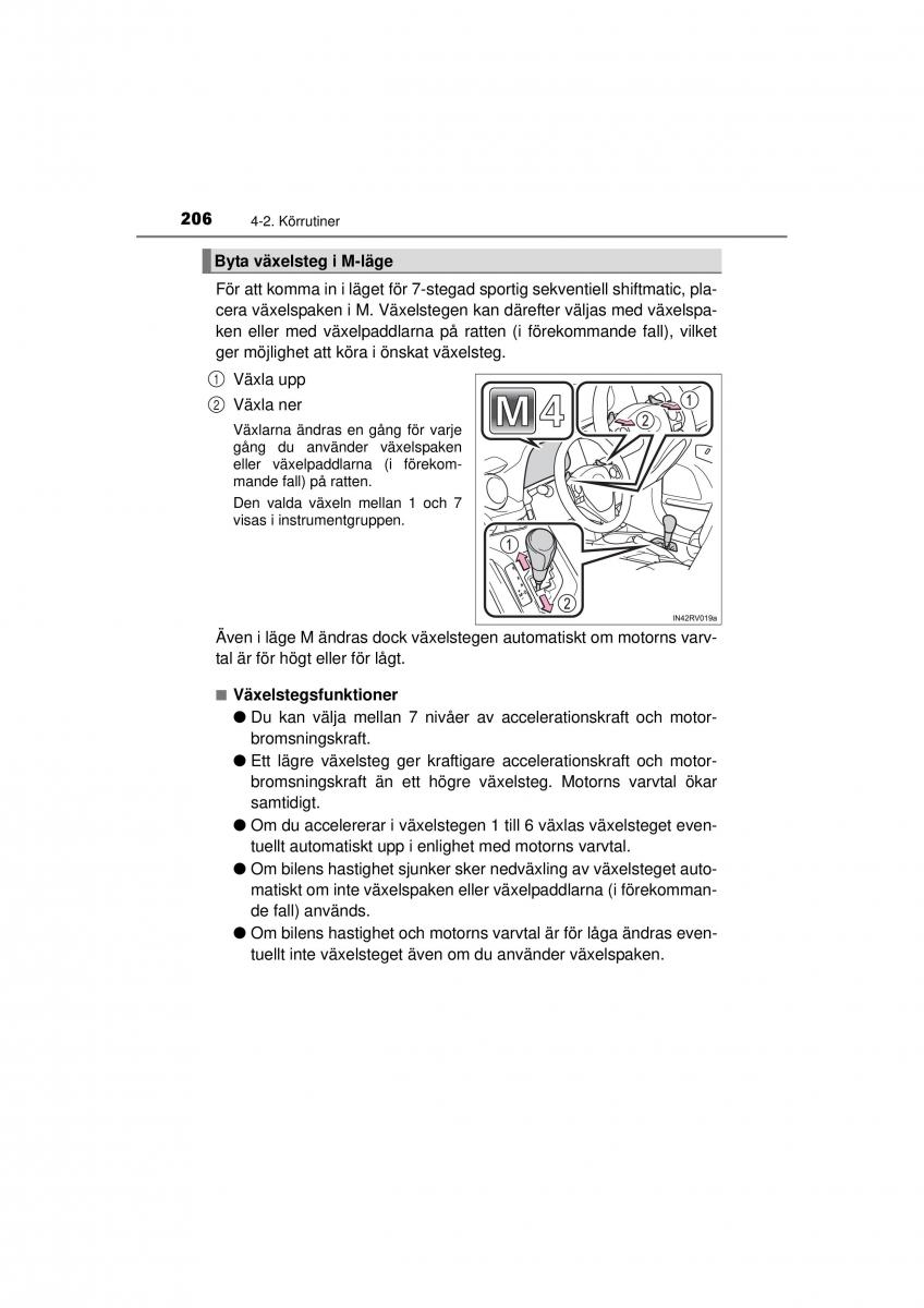 Toyota RAV4 IV 4 instruktionsbok / page 206