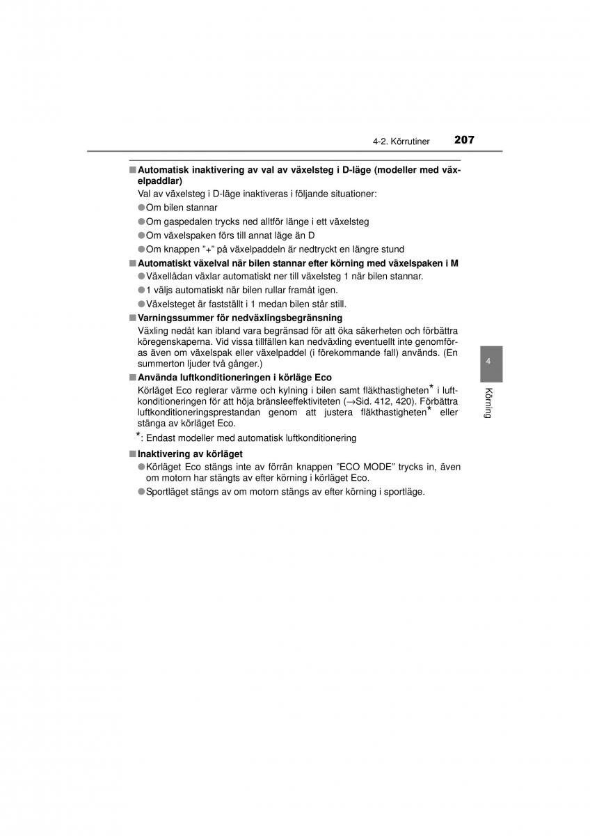 Toyota RAV4 IV 4 instruktionsbok / page 207