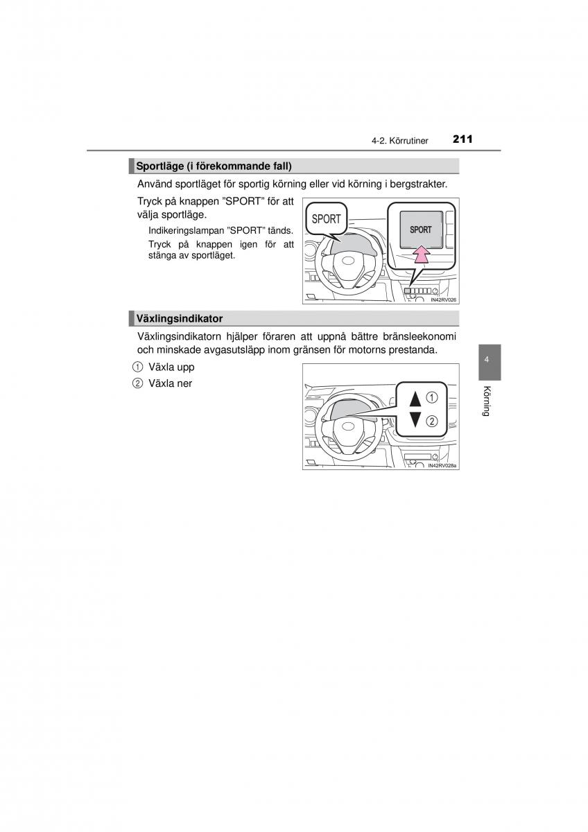 Toyota RAV4 IV 4 instruktionsbok / page 211