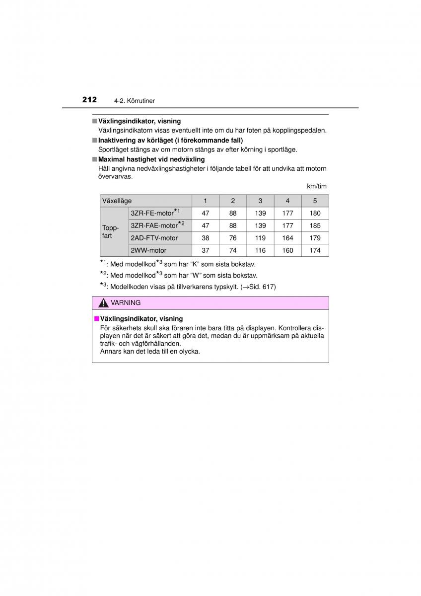 Toyota RAV4 IV 4 instruktionsbok / page 212