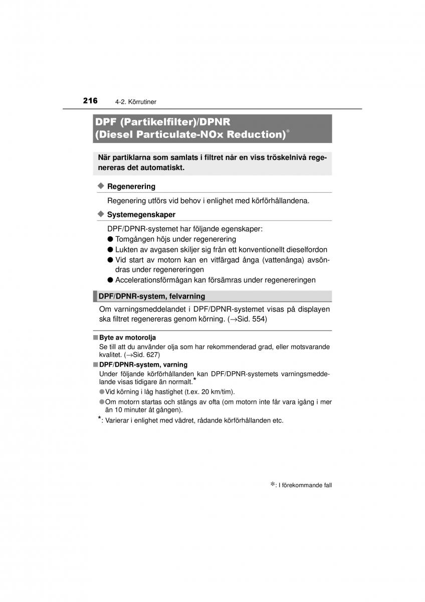 Toyota RAV4 IV 4 instruktionsbok / page 216