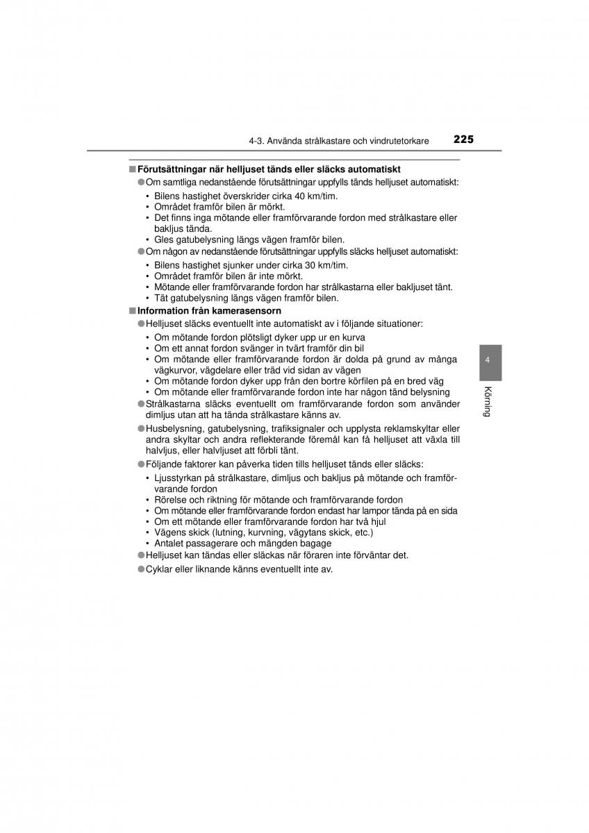 Toyota RAV4 IV 4 instruktionsbok / page 225