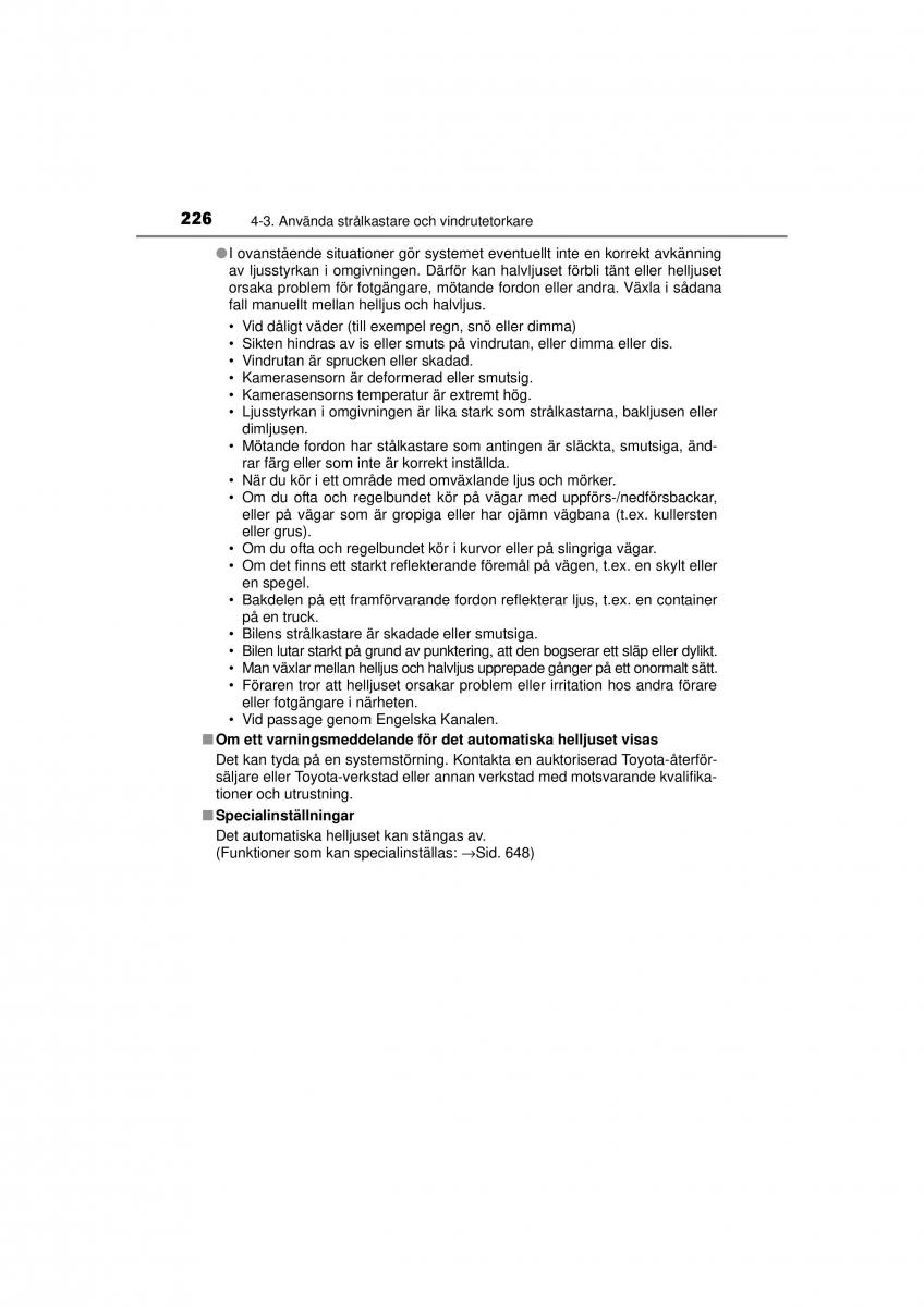 Toyota RAV4 IV 4 instruktionsbok / page 226