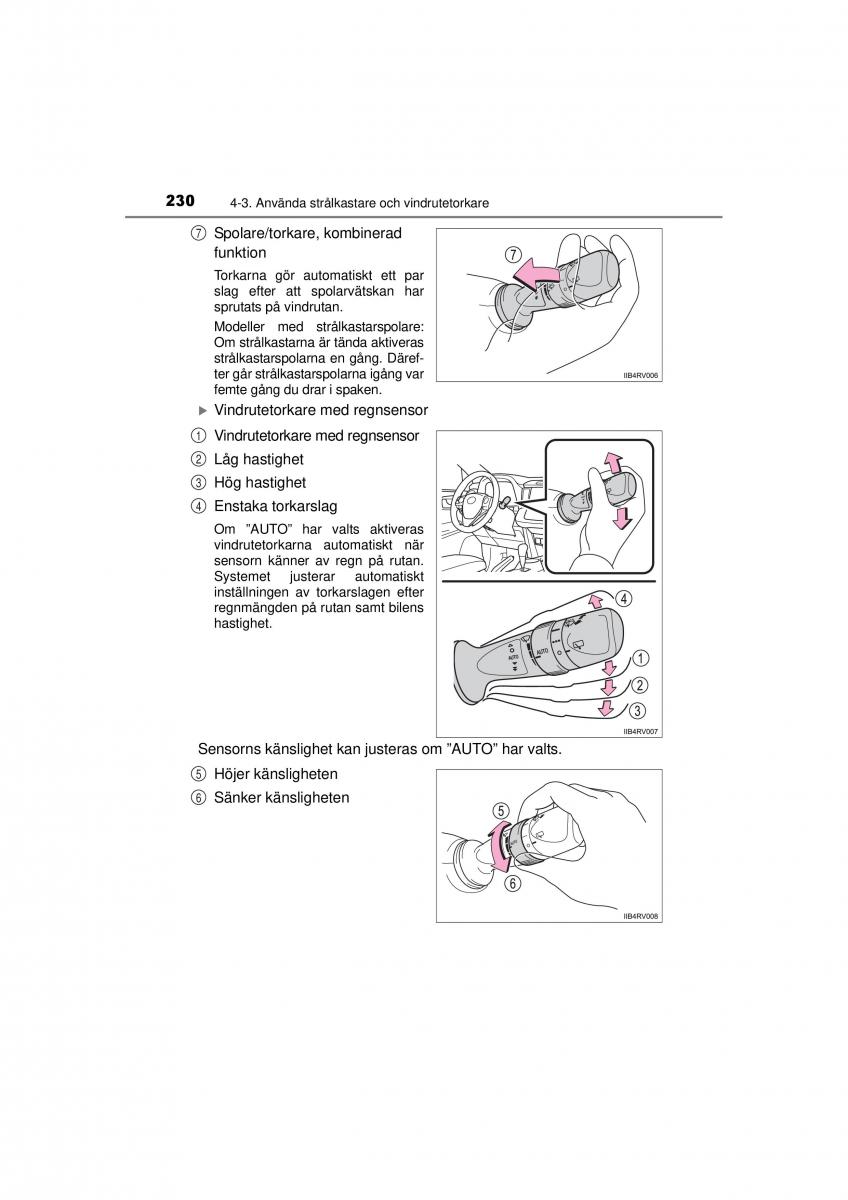 Toyota RAV4 IV 4 instruktionsbok / page 230