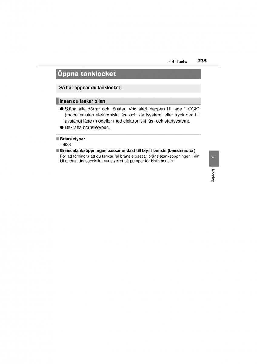 Toyota RAV4 IV 4 instruktionsbok / page 235