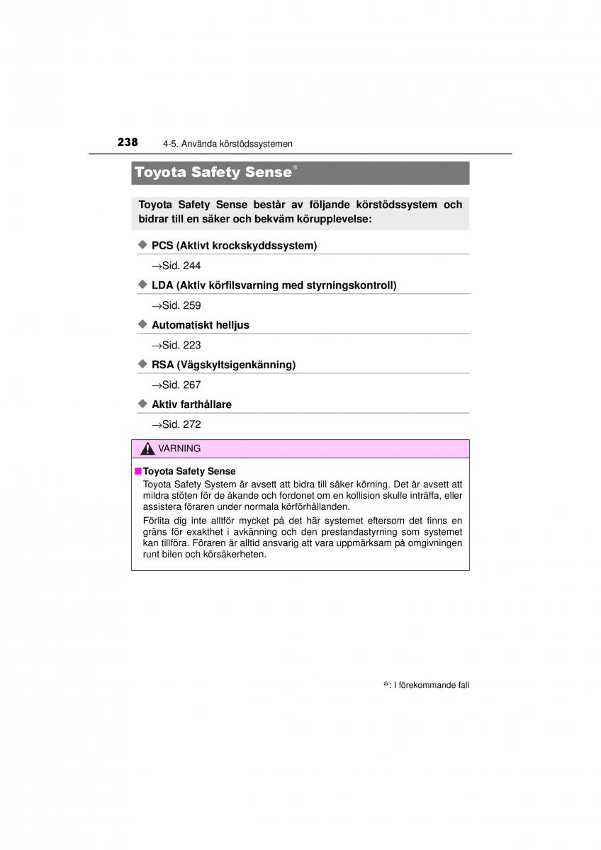 Toyota RAV4 IV 4 instruktionsbok / page 238