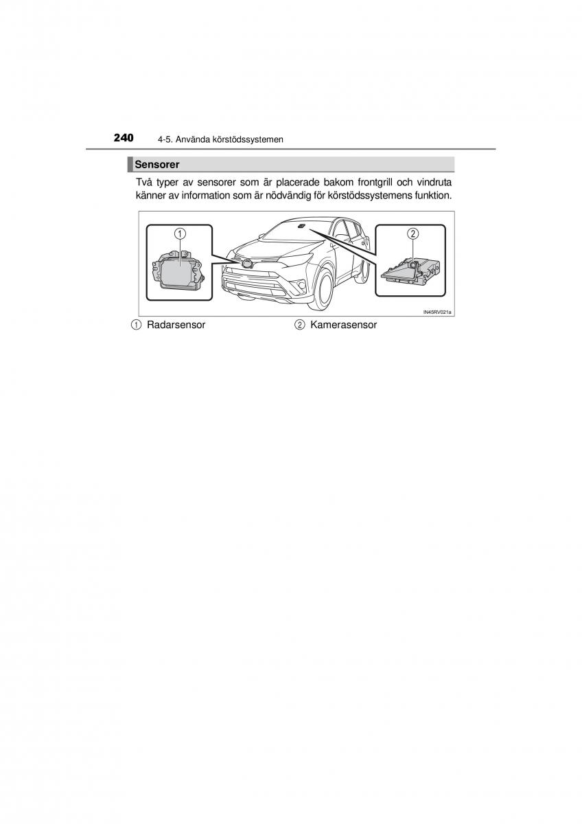 Toyota RAV4 IV 4 instruktionsbok / page 240