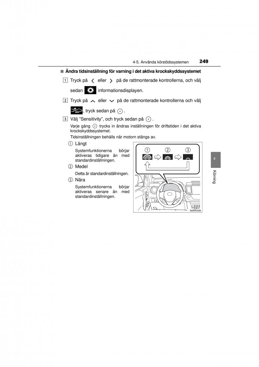 Toyota RAV4 IV 4 instruktionsbok / page 249