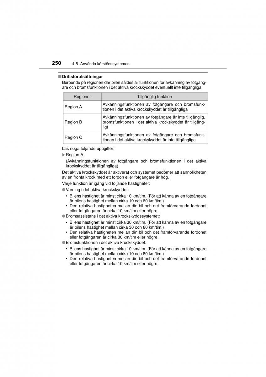 Toyota RAV4 IV 4 instruktionsbok / page 250