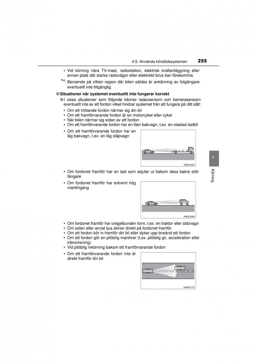 Toyota RAV4 IV 4 instruktionsbok / page 255