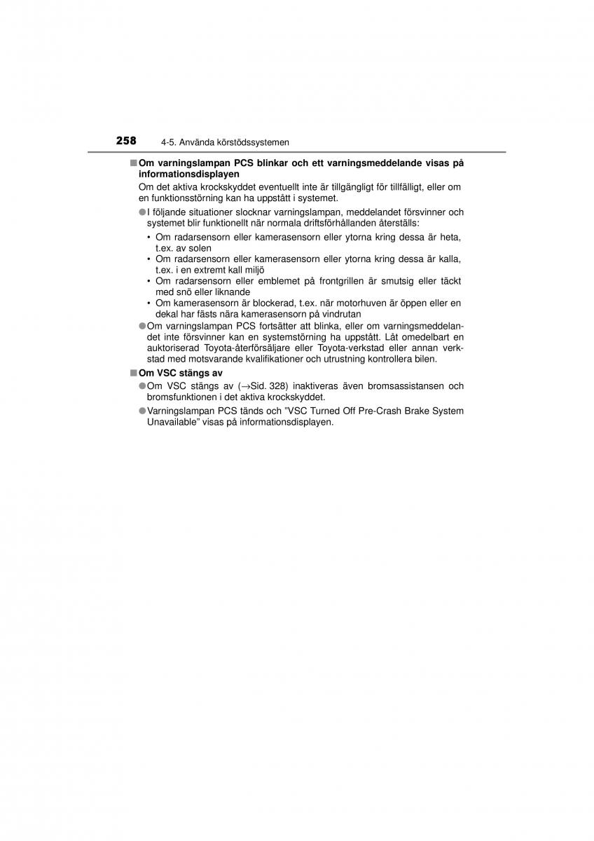 Toyota RAV4 IV 4 instruktionsbok / page 258