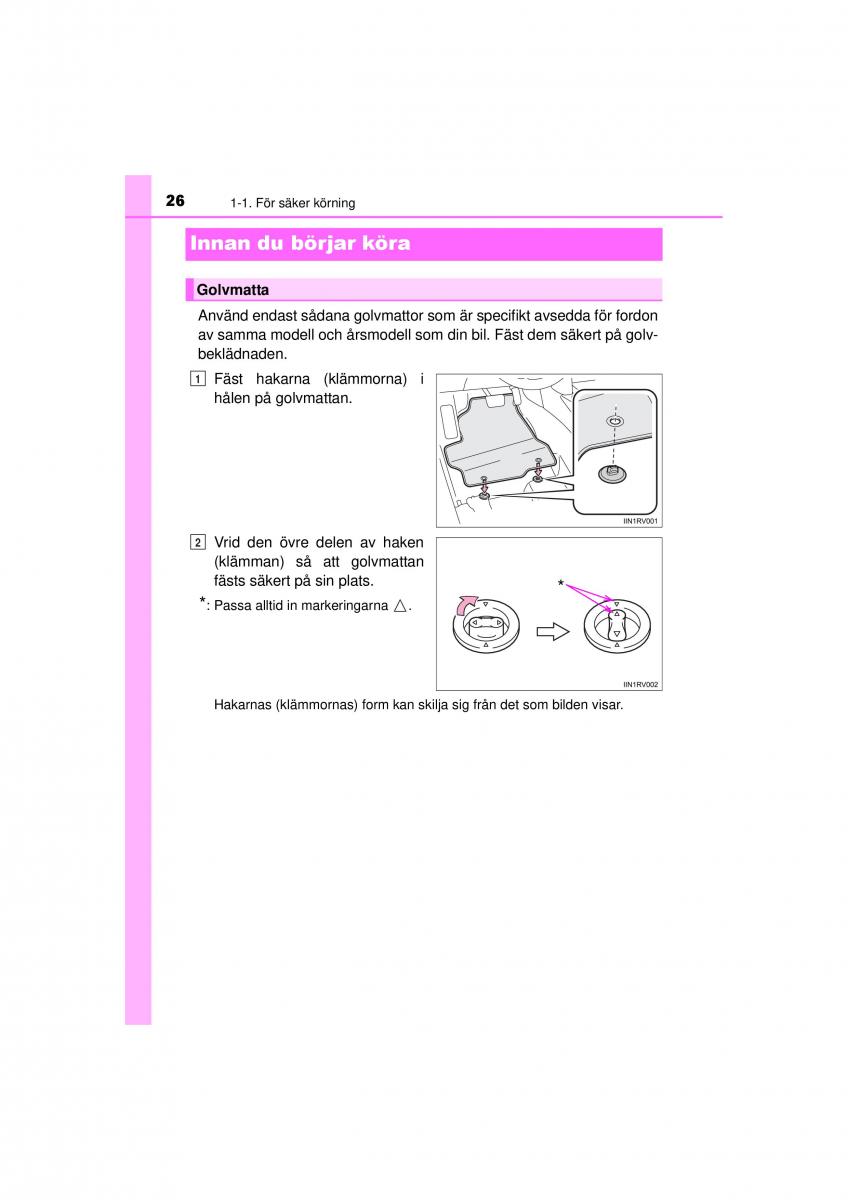 Toyota RAV4 IV 4 instruktionsbok / page 26