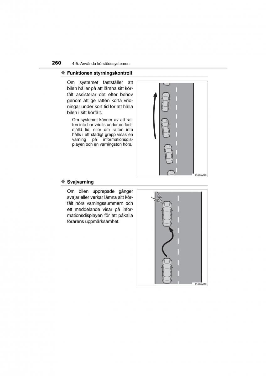 Toyota RAV4 IV 4 instruktionsbok / page 260