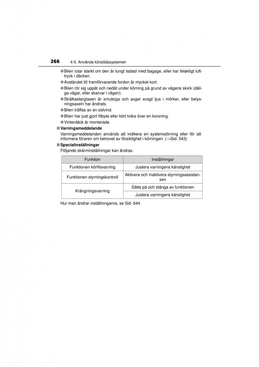 Toyota RAV4 IV 4 instruktionsbok / page 266