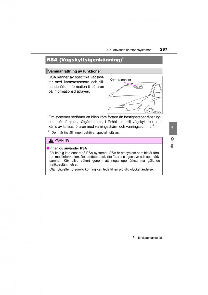 Toyota RAV4 IV 4 instruktionsbok / page 267