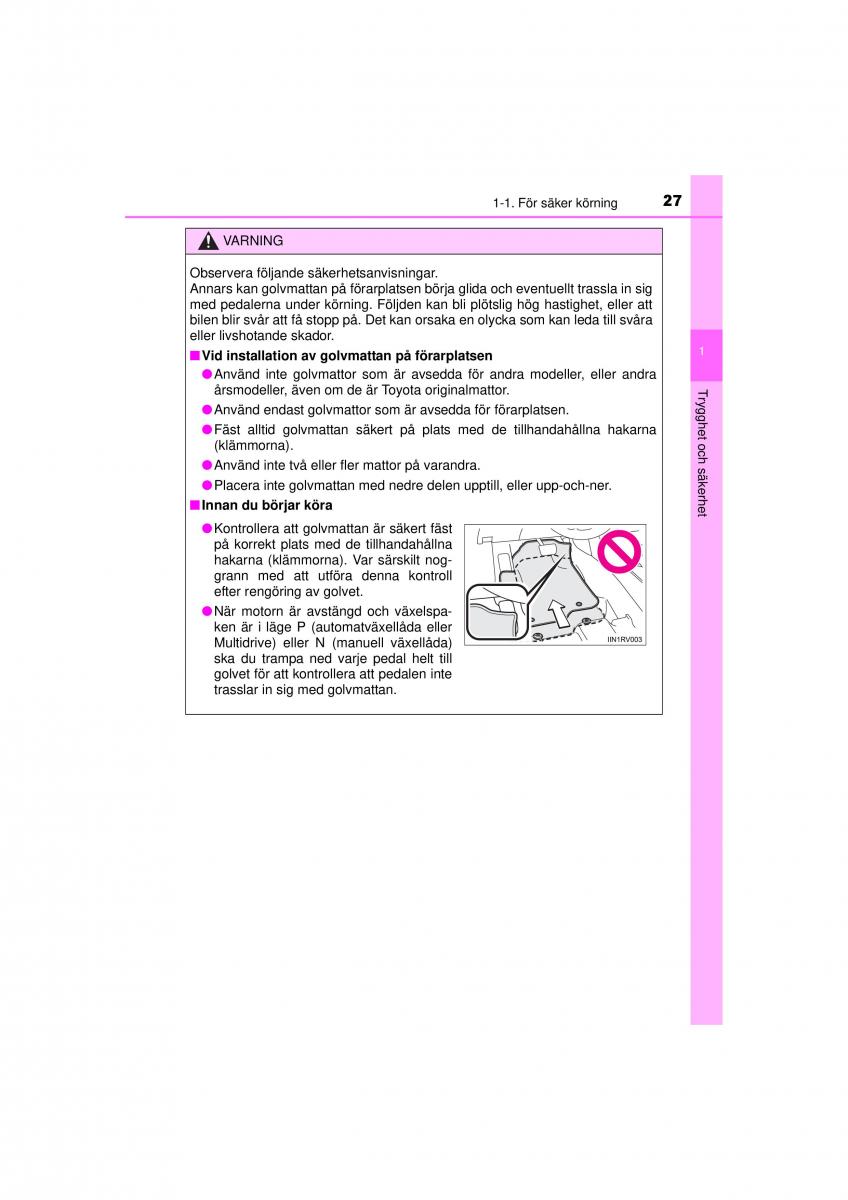 Toyota RAV4 IV 4 instruktionsbok / page 27