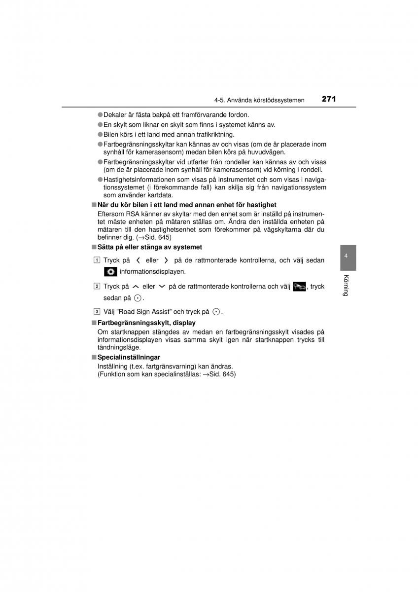 Toyota RAV4 IV 4 instruktionsbok / page 271