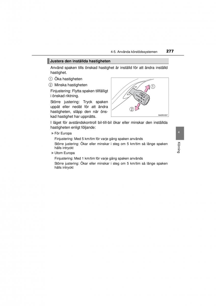 Toyota RAV4 IV 4 instruktionsbok / page 277