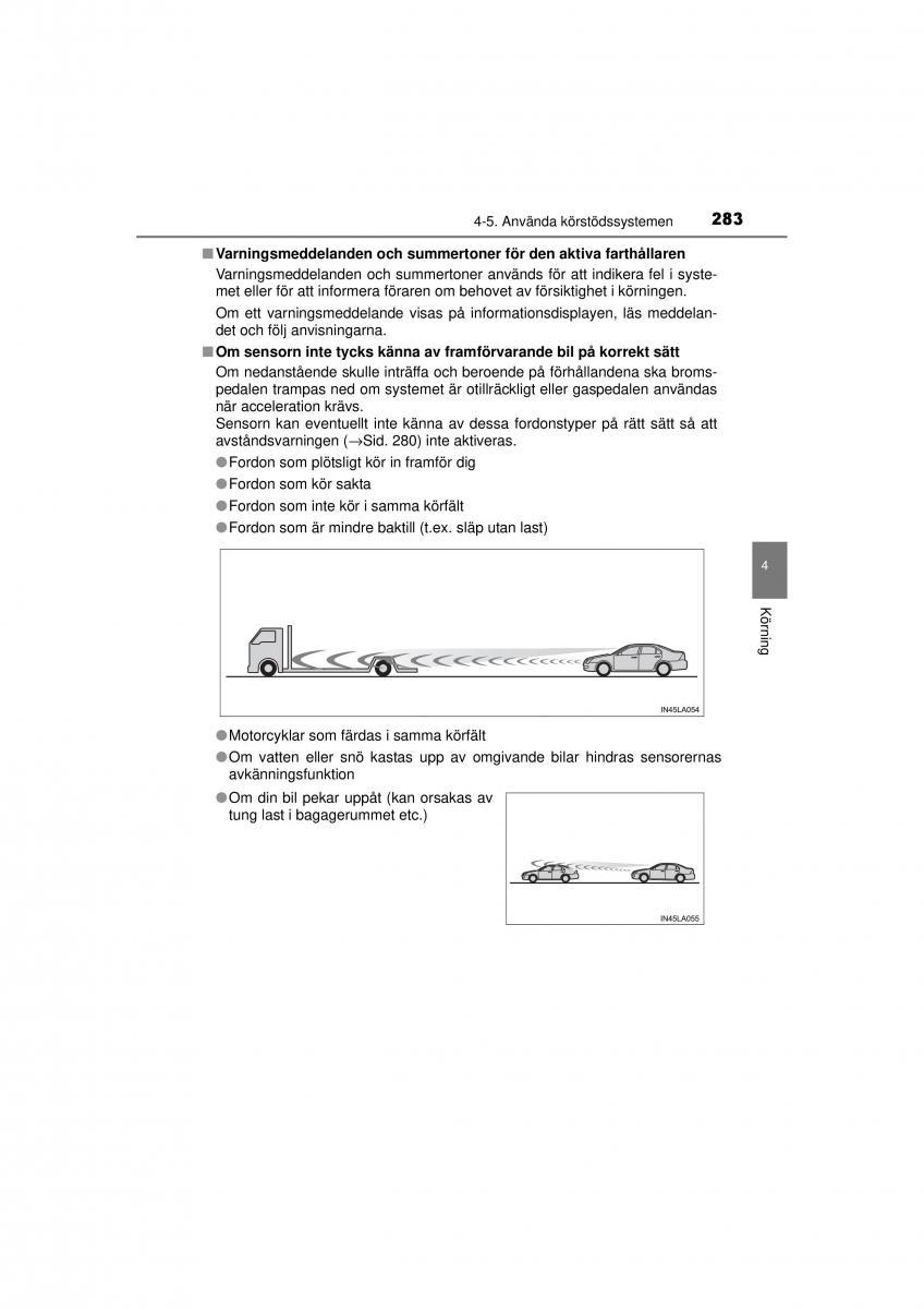 Toyota RAV4 IV 4 instruktionsbok / page 283