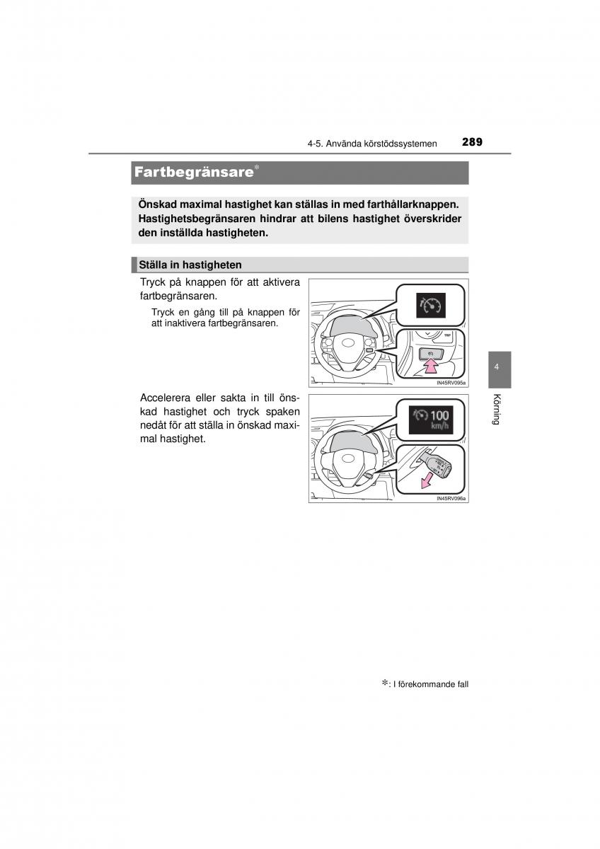 Toyota RAV4 IV 4 instruktionsbok / page 289