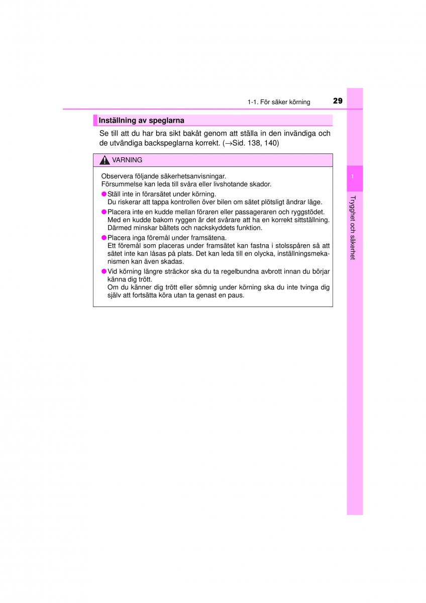 Toyota RAV4 IV 4 instruktionsbok / page 29