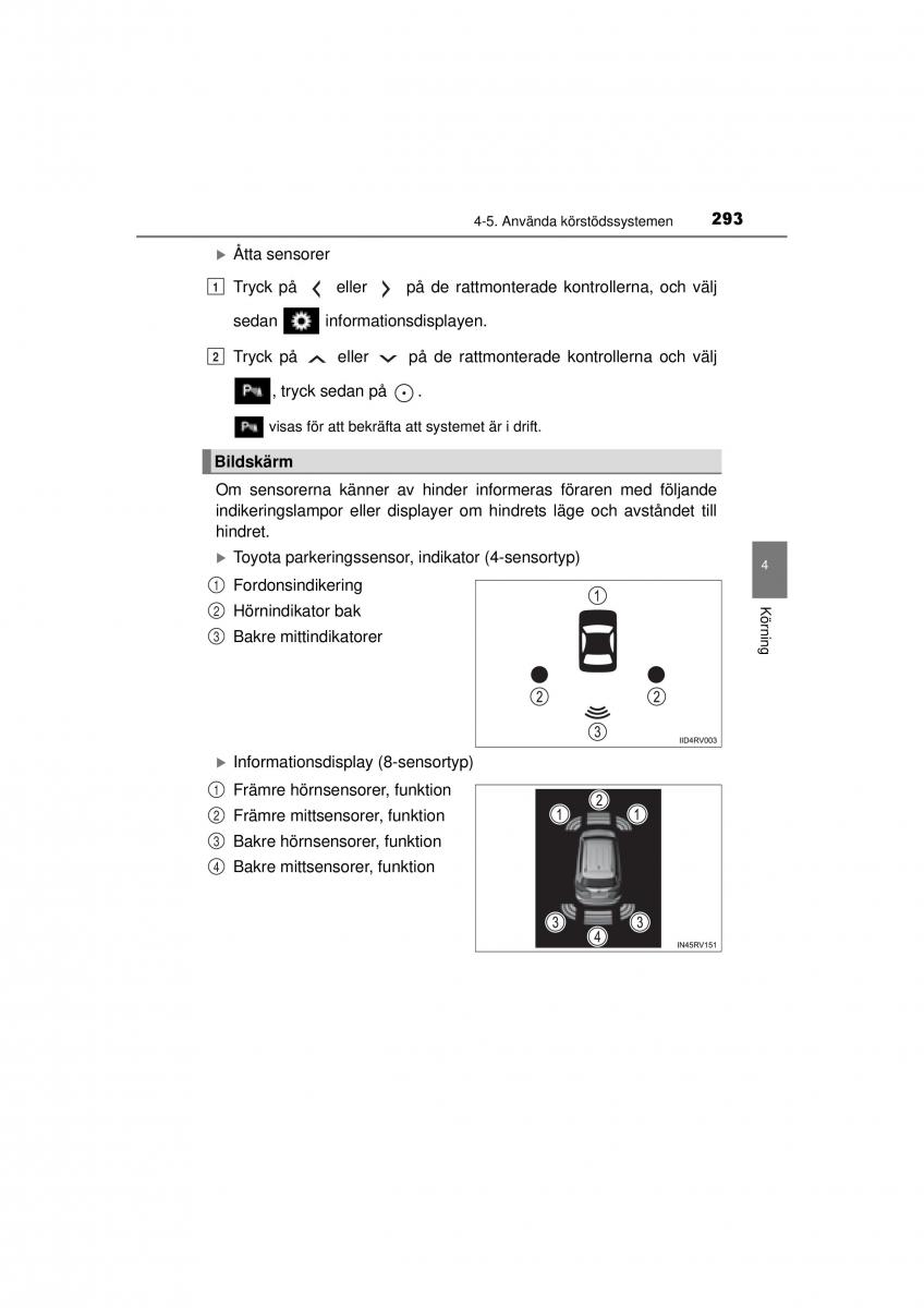 Toyota RAV4 IV 4 instruktionsbok / page 293