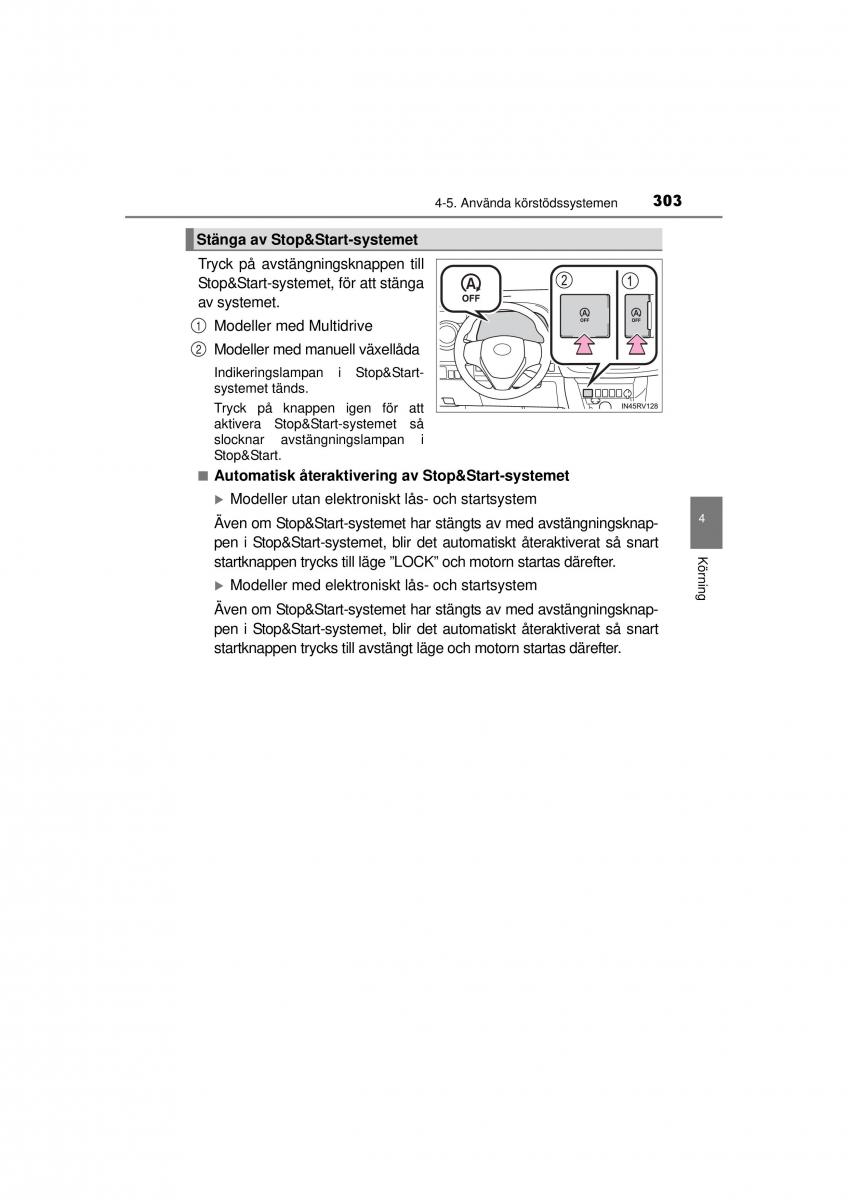 Toyota RAV4 IV 4 instruktionsbok / page 303