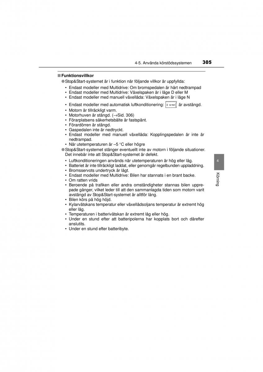 Toyota RAV4 IV 4 instruktionsbok / page 305