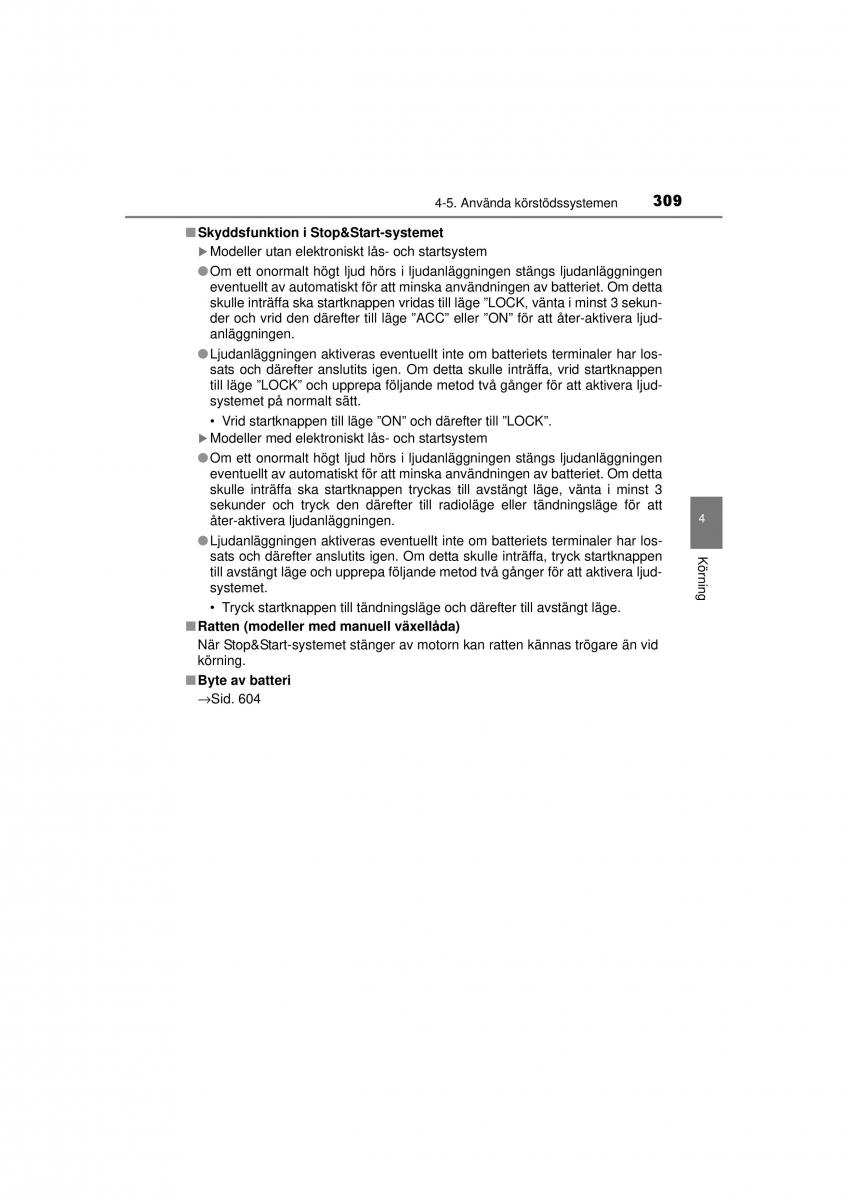 Toyota RAV4 IV 4 instruktionsbok / page 309