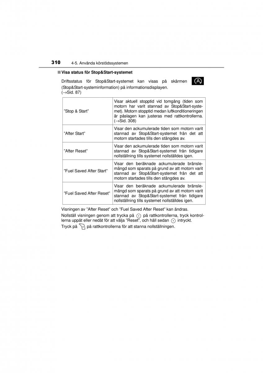 Toyota RAV4 IV 4 instruktionsbok / page 310