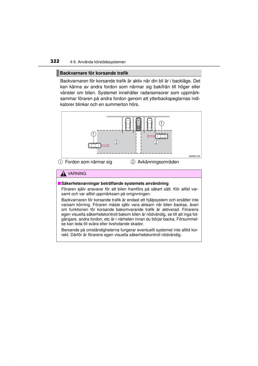 Toyota RAV4 IV 4 instruktionsbok / page 322