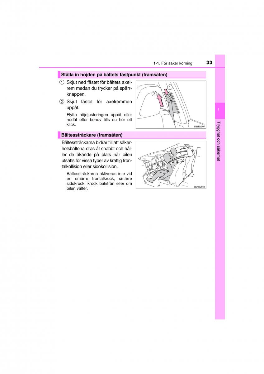 Toyota RAV4 IV 4 instruktionsbok / page 33