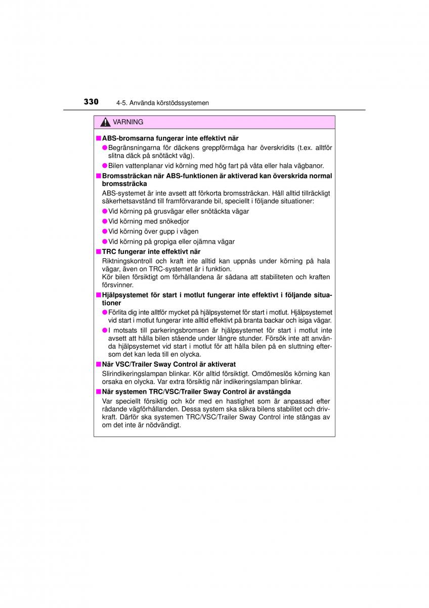 Toyota RAV4 IV 4 instruktionsbok / page 330