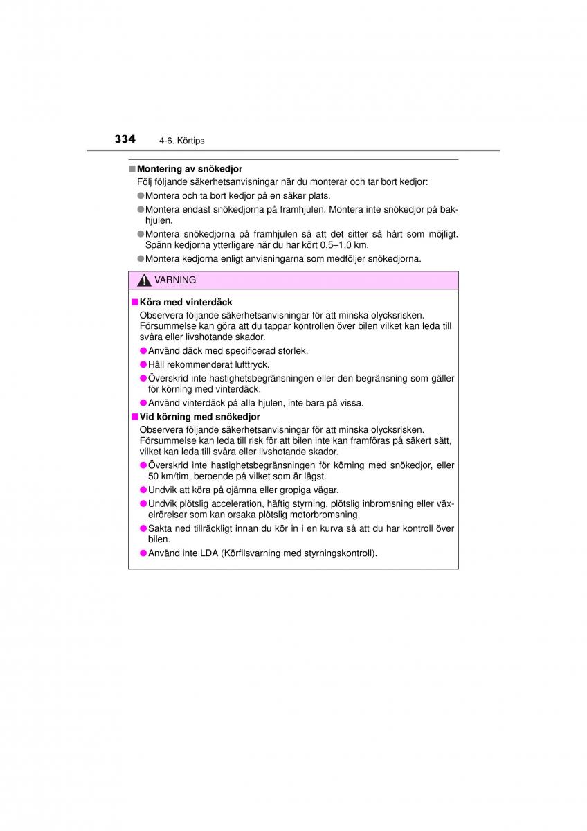 Toyota RAV4 IV 4 instruktionsbok / page 334