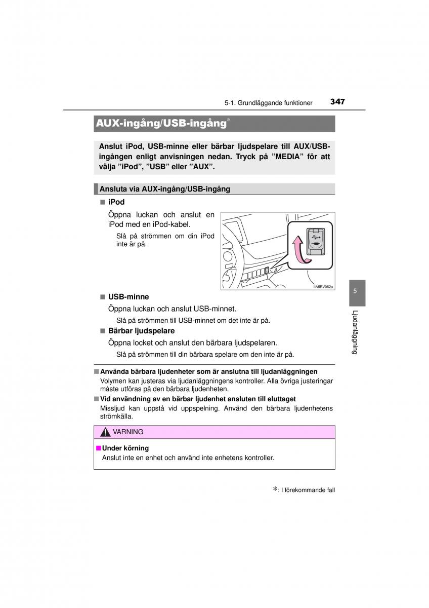 Toyota RAV4 IV 4 instruktionsbok / page 347