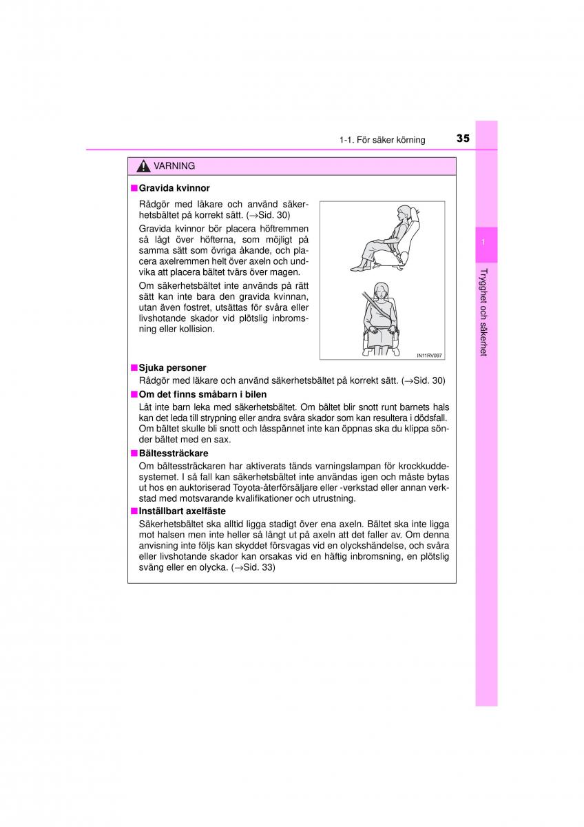 Toyota RAV4 IV 4 instruktionsbok / page 35