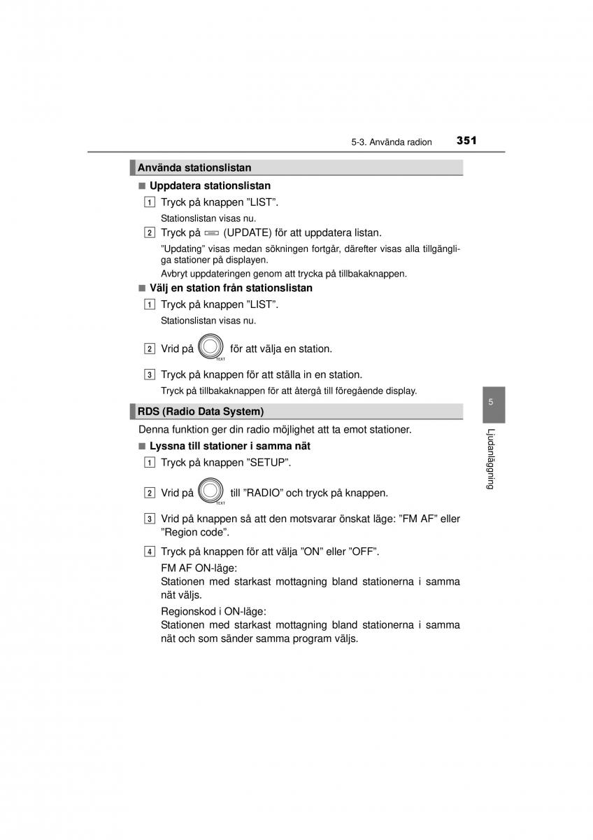 Toyota RAV4 IV 4 instruktionsbok / page 351