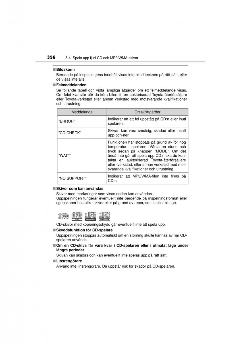 Toyota RAV4 IV 4 instruktionsbok / page 356