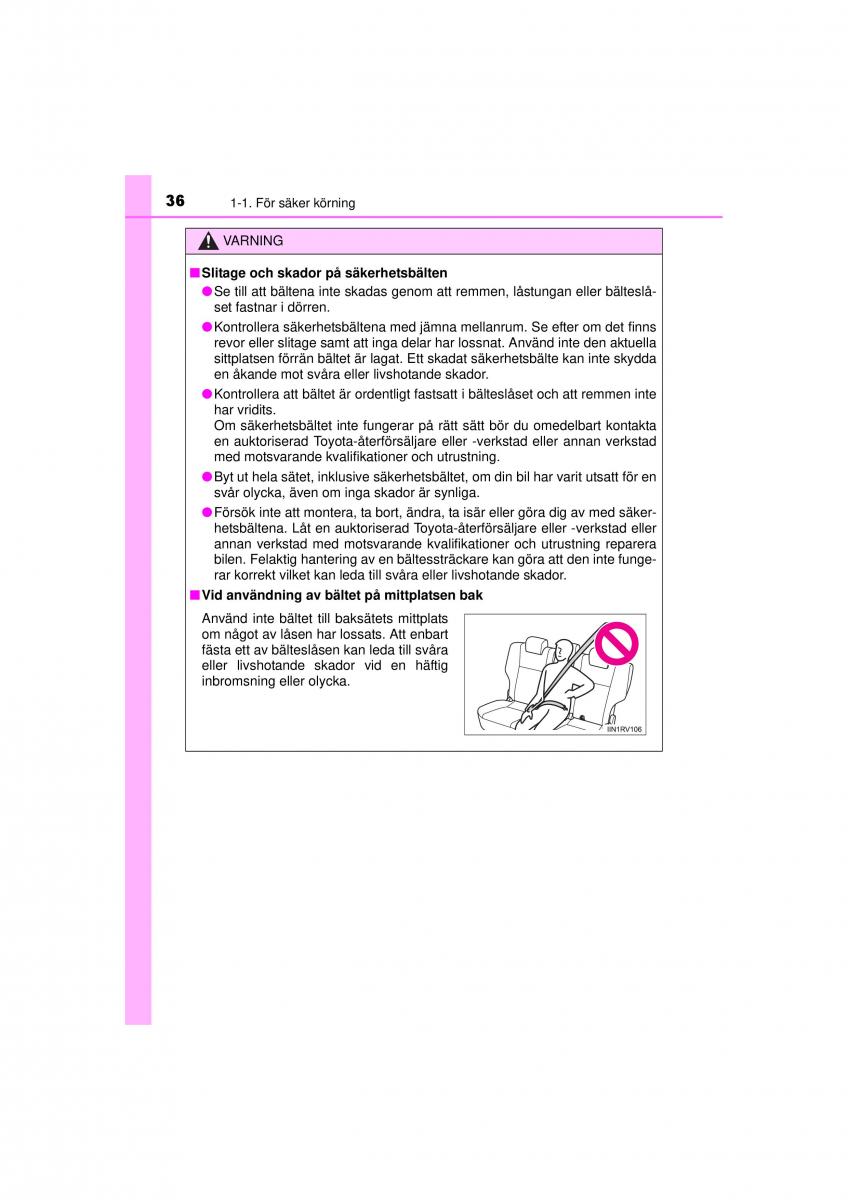 Toyota RAV4 IV 4 instruktionsbok / page 36