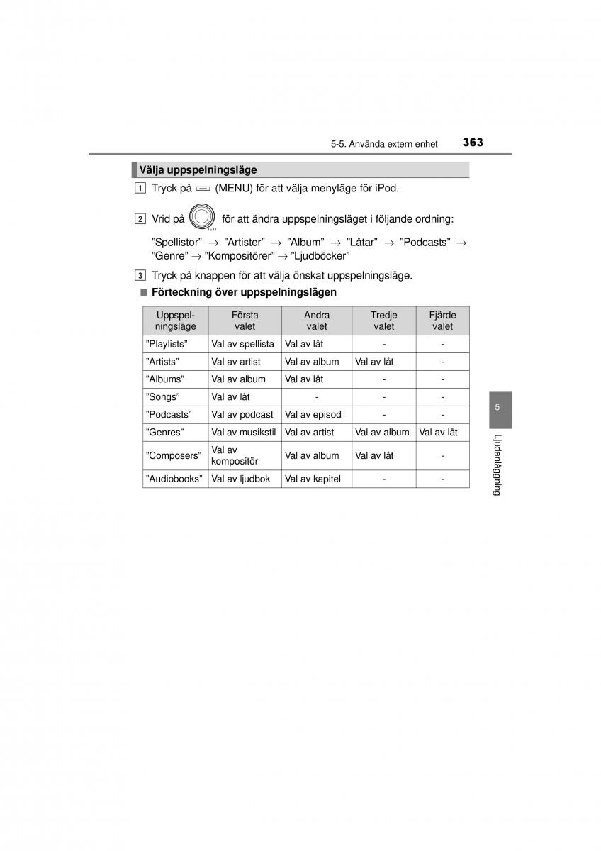 Toyota RAV4 IV 4 instruktionsbok / page 363