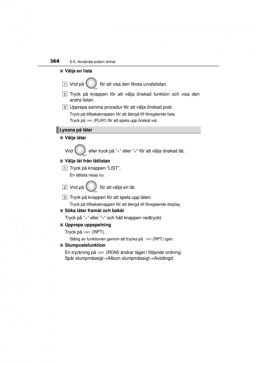 Toyota RAV4 IV 4 instruktionsbok / page 364