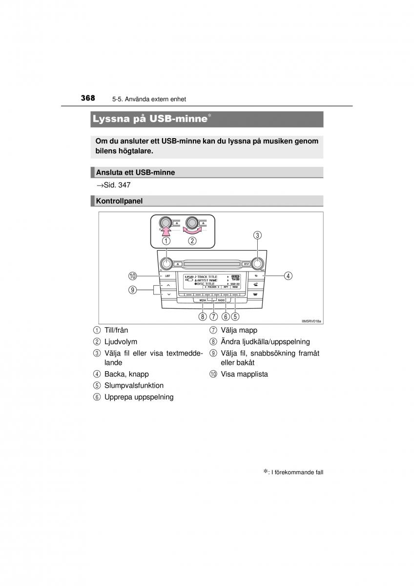 Toyota RAV4 IV 4 instruktionsbok / page 368