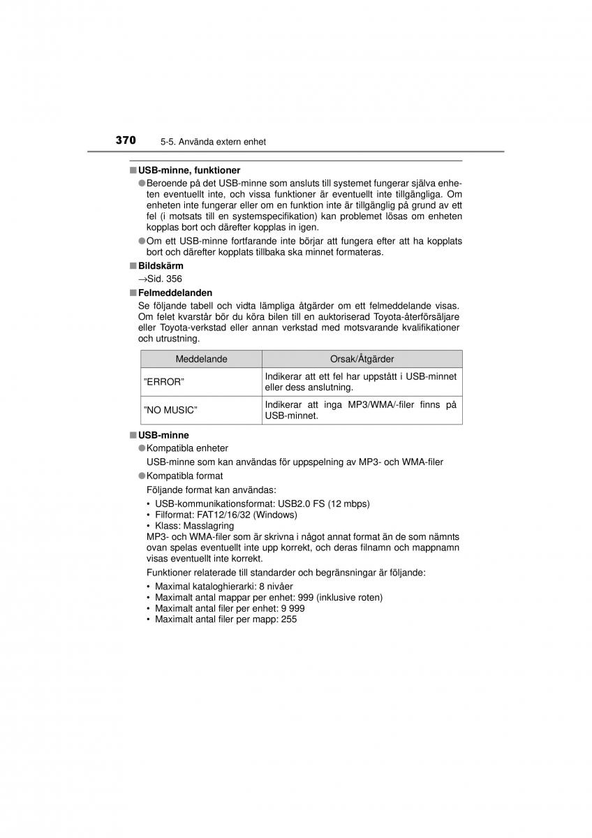 Toyota RAV4 IV 4 instruktionsbok / page 370