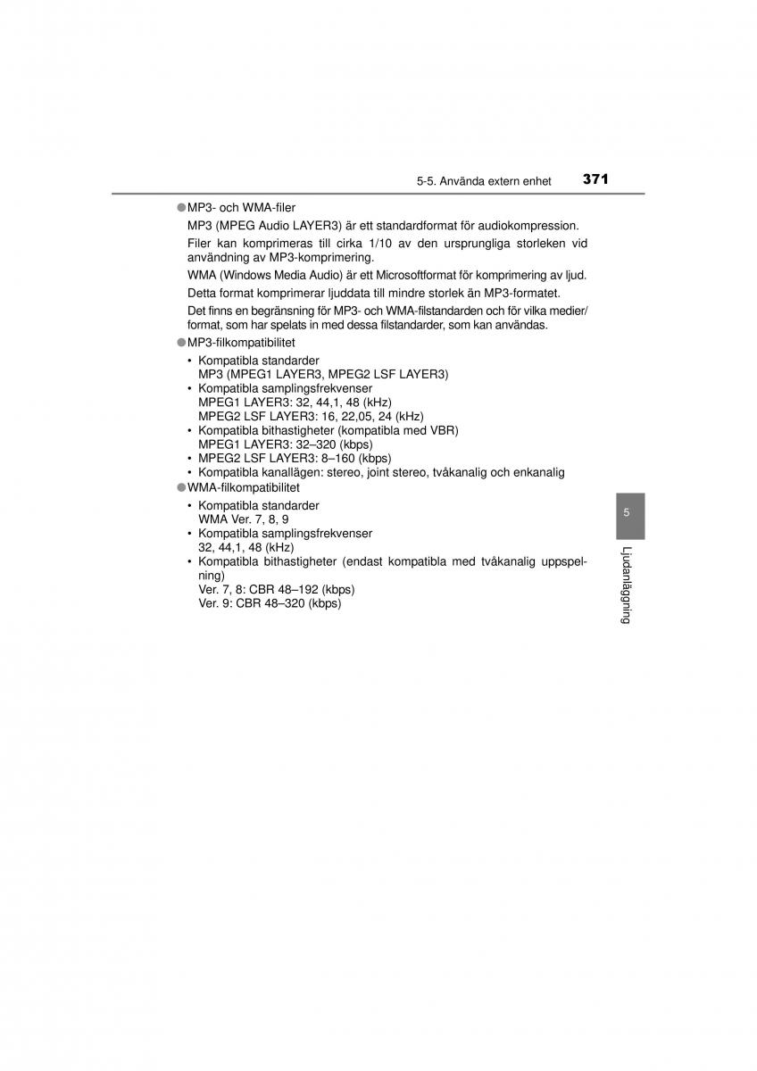 Toyota RAV4 IV 4 instruktionsbok / page 371