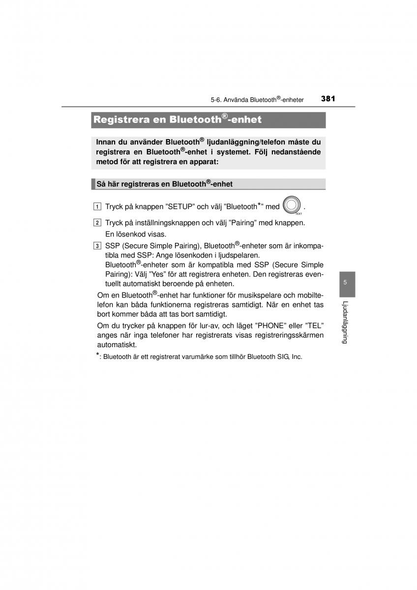 Toyota RAV4 IV 4 instruktionsbok / page 381